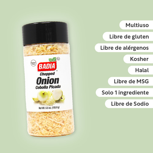 Pack X 3 Cebolla Picada 155g Sin Gluten Vegano Kosher Badia
