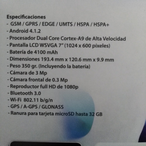 Tablet 7 . 3g Liberada Movistar Móvilnet.