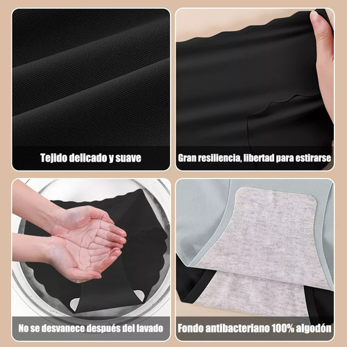 Pantaletas Confort De Sin Costura Para Mujer 5piezas