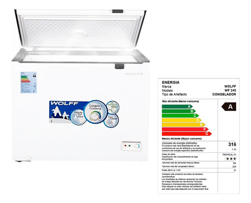 Wolff - Congeladora De 245l Wf 245 / Sku: Wf-245