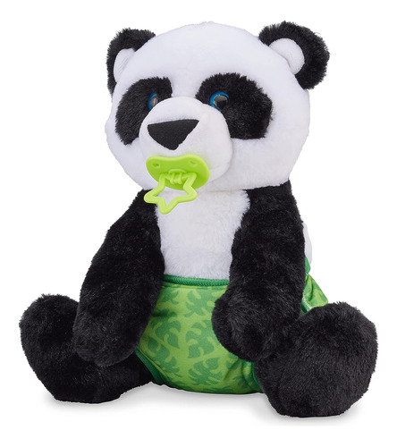Melissa Doug Baby Panda Plush Animal Relleno Con Chupete, Pa