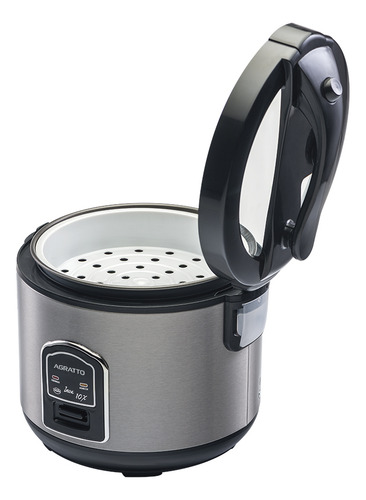 Panela De Arroz Inox E Visor Vidro Pai10x 127v 700w Agratto Frequência 60 Hz 110V