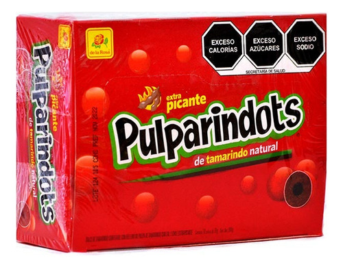 Dulce Confitado Con Relleno 40 Pz Pulparindots De La Rosa