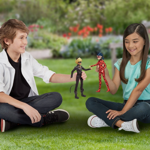 Miraculous Ladybug - Set X2 Ladybug Y Cat Noir 28 Cm