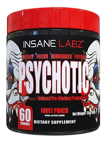 Pre Entreno Insane Labz Psychotic 60 Servicios Sabor Sandía