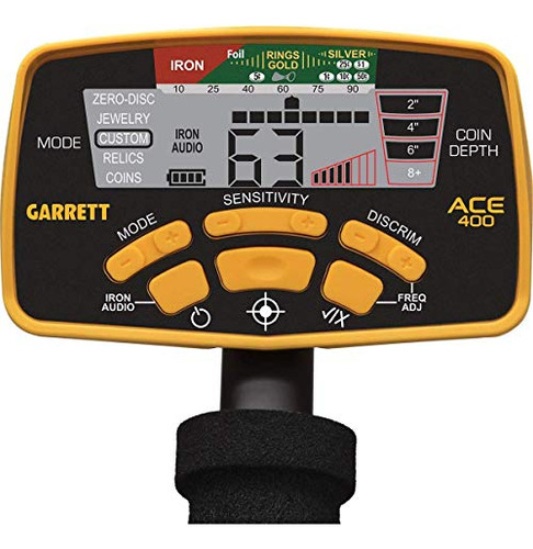Detector De Metales Garrett Ace 400 Con Bobina Impermeable P