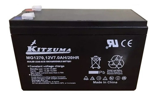 Imagen 1 de 8 de Bateria Alarma 12v 7ah 7a Recargable Ups Leds Garantia 1 Año