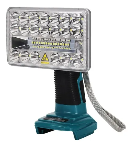 GOEDCH Luz de Trabajo LED Portátil: 16 W, 1800 lm, Lámpara con Batería para Einhell de 18 V, Lámpara de Construcción con 6 Modos de Brillo, Faro con Batería con Tipo C