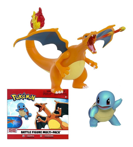 Pokemon Figura De Batalla Charizard Y Squirtle Jazwares