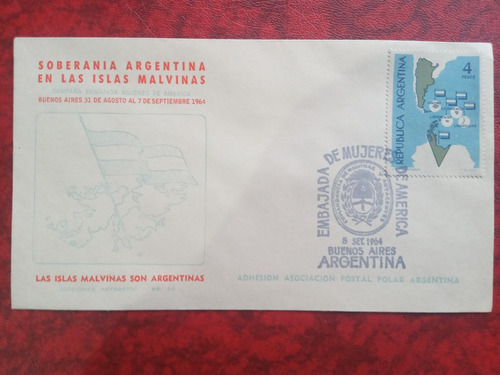 Soberania Islas Malvinas Mujeres Americanas 1964 S.p.d.