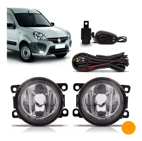 Kit Farol Milha Logan 2014 Sandero 2011 2012 2013 +4 Brindes