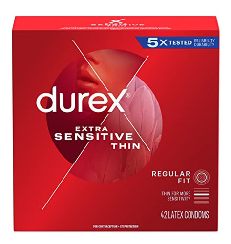 Preservativos Durex Extra Sensibles, Ultrafinos, Ajuste Regu