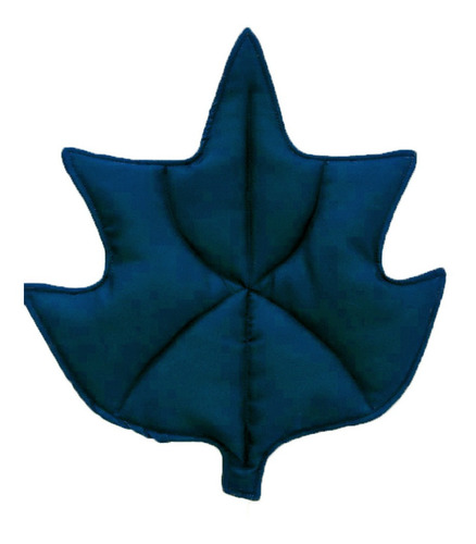 Almofada Formato Folha Decorativa Azul 40cm