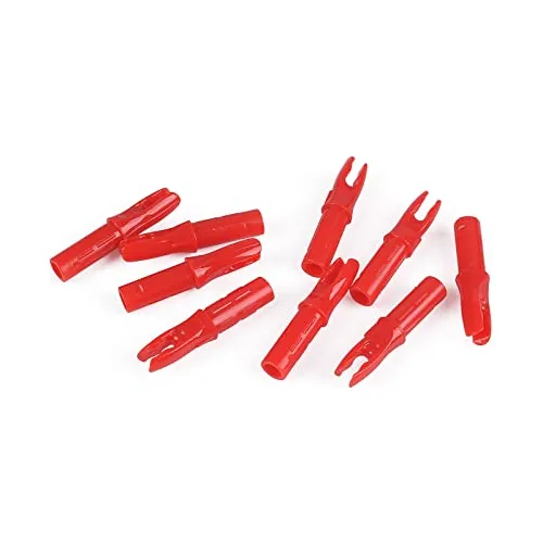 Nock Para Flecha 6.2mm Pack 30u Plastico Rojo