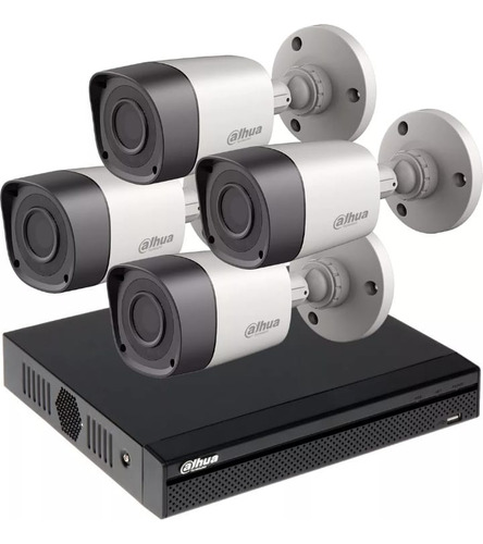 Cámara De Seguridad Dahua Full Hd, Kits Por 4 Con Dvr