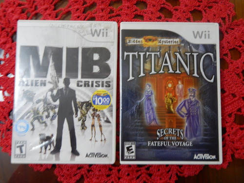 Mib Alien Crisis + Titanic Secrets Of The Fateful Wii Wiiu