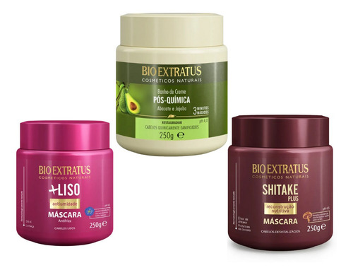 Power Cronograma Cabelos Lisos Bio Extratus 3 Fases Completo