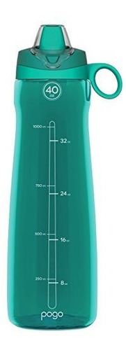 Pogo Bpa-free Plastic Water Bottle With Soft Straw Lid, 40oz