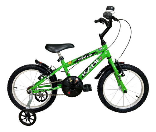 Bicicleta Infantil Aro 16 Dinossauro Com Rodinhas Kami