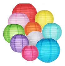 Comprar Kit 6 Luminárias Orientais 35 Cm Coloridas Para Eventos