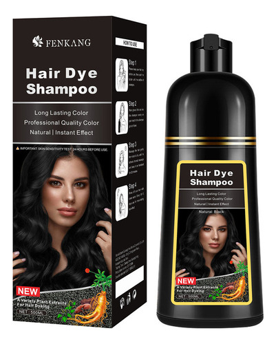 500 Ml Shampoo Tinte Instantaneo 10 Min Cubre Canas