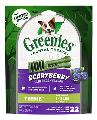 Dental Chew Treats Greenies Scaryberry Blueberry Para Perro