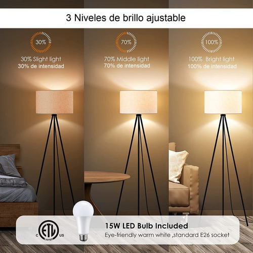 Imagen 5 de 7 de Lampara De Pie Moderna Lampara De Piso. Exito Corp.