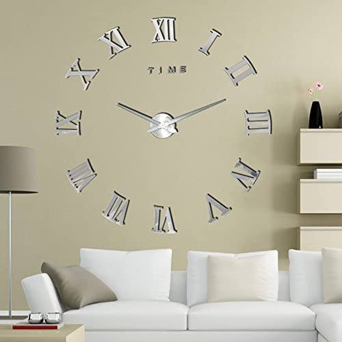 Reloj De Pared 3d Grande Moderno De Cuarzo Y Aluminio Savefree
