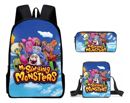 Mochila My Singing Monsters con impresión 3D para estudiantes Color 01