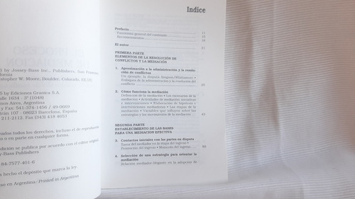 Imagen 3 de 7 de Proceso De Mediacion Resolucion De Conflictos Moore Granica