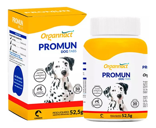 Promun Dog Tabs 52,5 G 30 Tabletes Suplemento Organnact