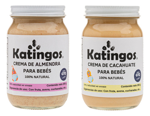 Cremas De Semillas Para Bebes Cacahuate  Almendra  Katingos 