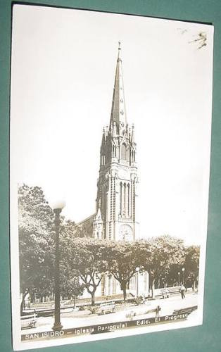 Postal Buenos Aires San Isidro Iglesia Parroquial 1938