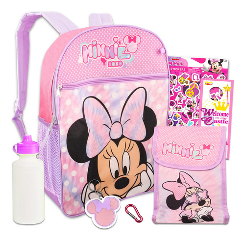 Mochila De Minnie Mouse De Disney Para Niñas, Niños ~ Paq.