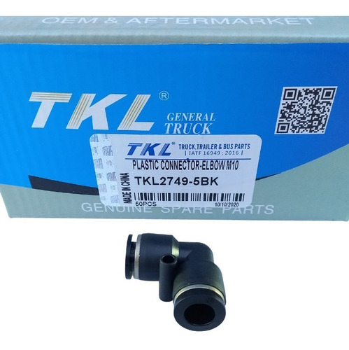 Imagen 3 de 4 de Conector Unión Acople Rápido Codo Tubo 10mm Aire Comprimido
