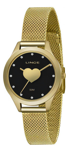 Relógio Lince Feminino Lrg4719l P1kx Casual Dourado