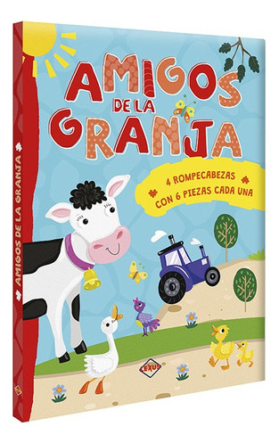 Libro Amigos De La Granja (4 Rompecabezas Con 6 Piezas Cada 