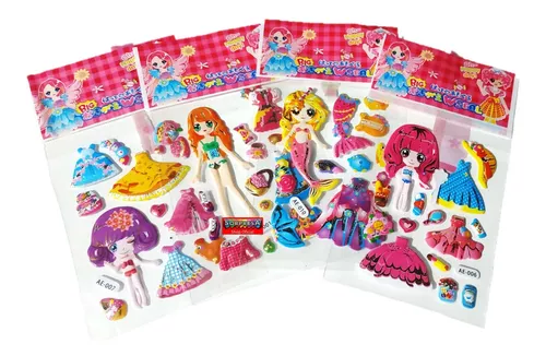 40 Muñeca Sticker Juguete Niña Piñata Bolo Premio Infantil