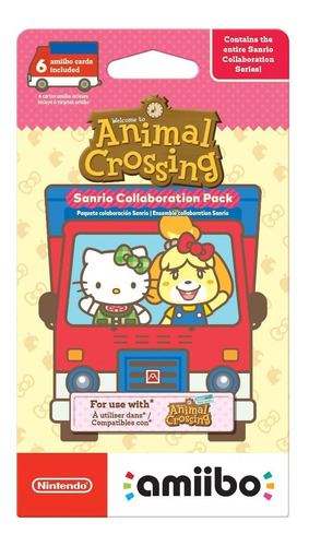 Animal Crossing Amiibo Cards - New Series - Pack 6 Cartas