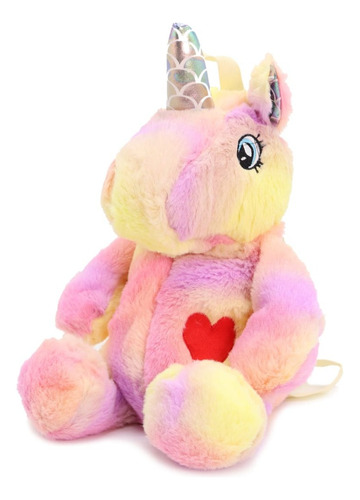 Lindo Peluche Mochila Unicornio Afelpado 33 Cm Para Niñas P1