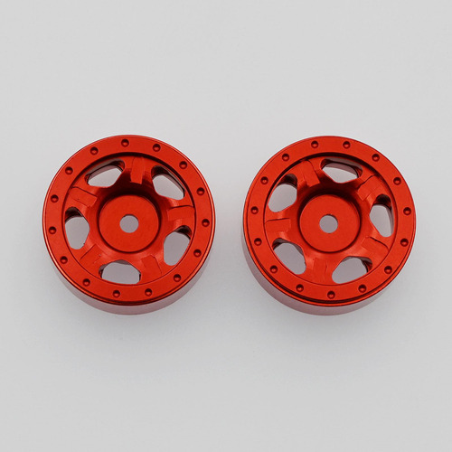 4x Cubos De Llanta Para Axial Scx24 Axi00001 Rc Rojo