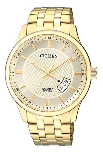 Reloj Citizen Hombre Clasico Bi105285p Color de la malla Dorado Color del bisel Dorado Color del fondo Beige