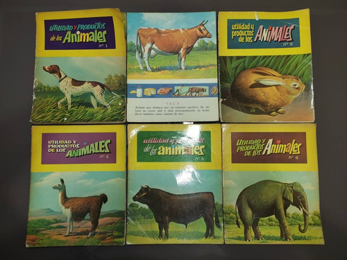 Coleccion 6/6 Libros Utilidad Y Productos De Los Animales