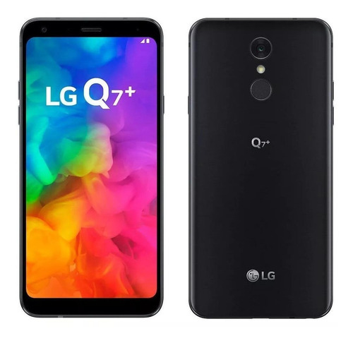 LG Q7+ Dual SIM 64 GB aurora black 4 GB RAM - Bom (Recondicionado)