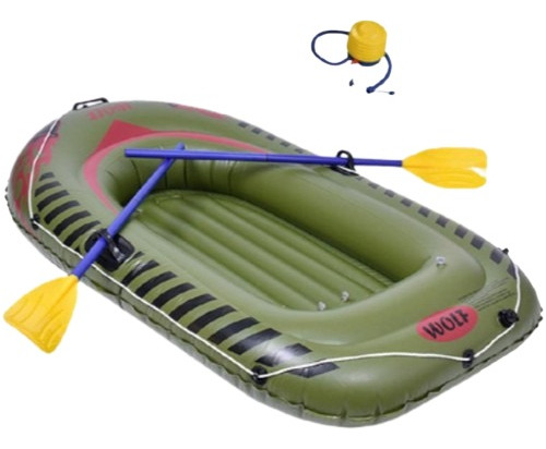 Bote Inflable Para Una Persona Con Bomba De Pie Y Remo