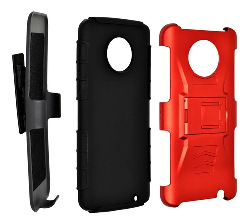 Imagen 3 de 7 de Funda Uso Rudo 3 En 1 Colores Motorola Moto G6 Plus