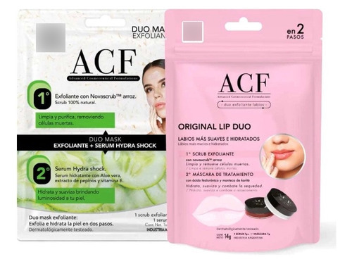 Kit Exfoliante Rostro Y Labios Acf 