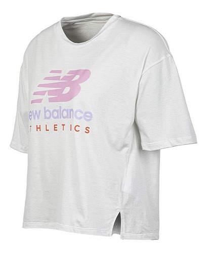 Remera  New Balance Athletics Blanco Mujer