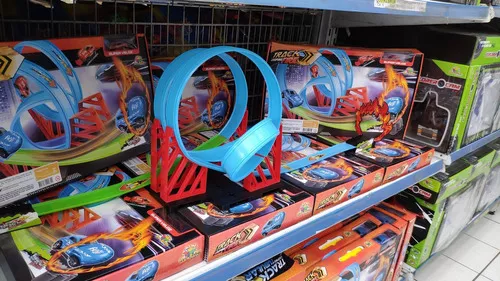 Lançador Pista Carrinho Tipo Hot Wheels Com Carrinho Fire