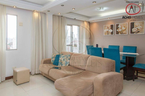 Imagem 6 de 30 de Apartamento Com 2 Dormitórios, 2 Suítes, 3 Banheiros E 1 Vaga Coletiva Suficiente À Venda, 92 M² Por R$ 535.000 - Boqueirão - Santos/sp - Ap10536